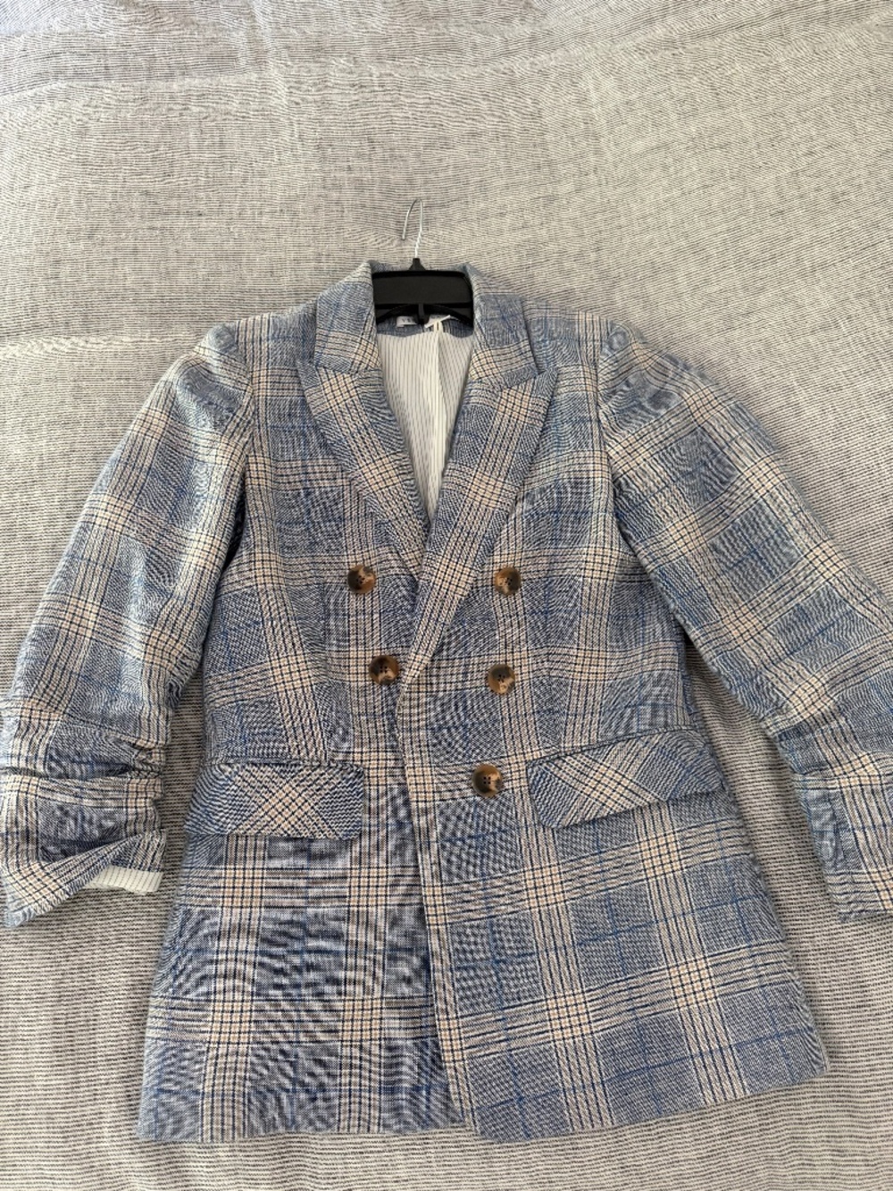 Veronica Beard Blue Plaid Dickey Blazer
